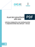 Plan de Capacitacion 2023 ONCAE