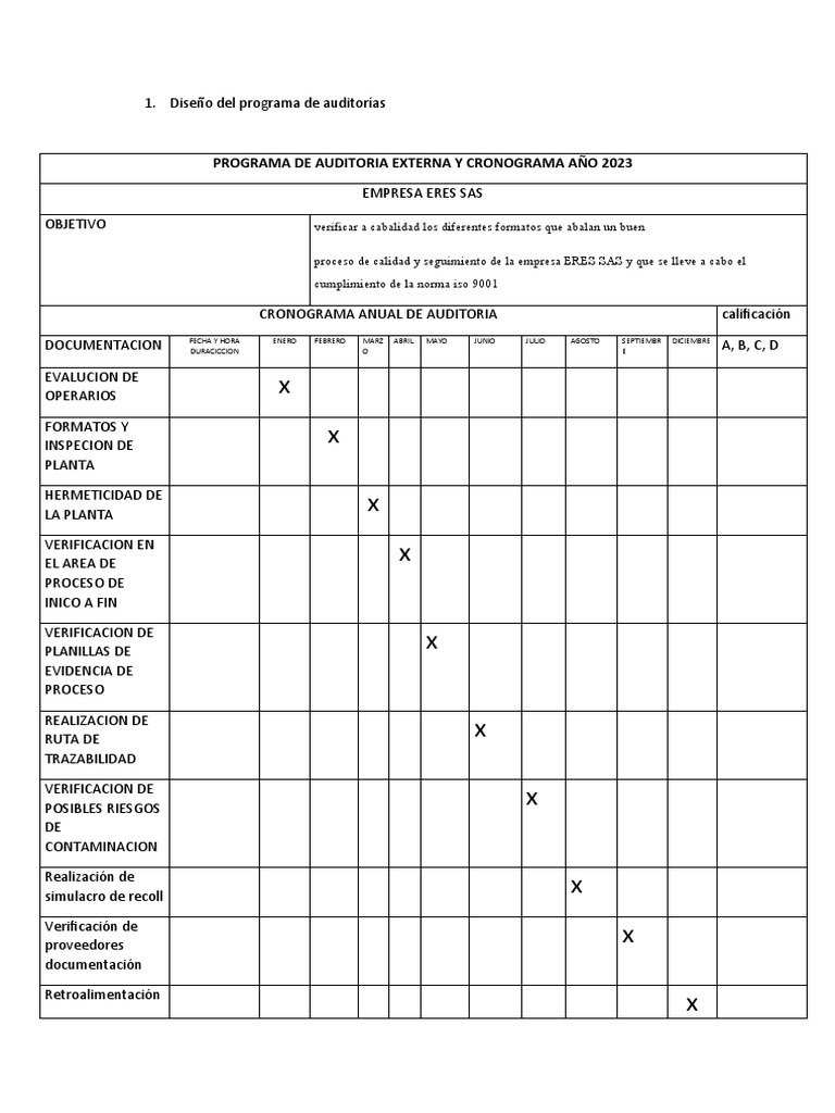 Auditoría ISO 9001 ERES SAS 2023 | PDF | Auditoría | Sistema de manejo ...