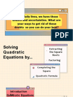 Quadratic Equations