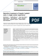 Operative Treatment of Hepatic Hydatid Cysts: A Single Center Experience