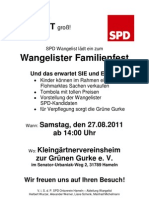 Familienfest und Kandidatenvorstellung SPD Wangelist 2011