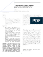Informe 2 Q Analitica Determinacion de Sulfatos