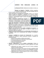 Documentos Adicionales para Modalidad Licencia de Construccion