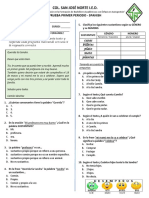 Prueba Primer Periodo - Spanish