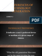 TTL 2 LESSON 3 Preferences of Technology Generation