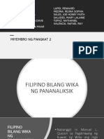 Filipino Bilang Wika NG Pananaliksik