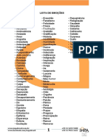 Lista Das Emoções
