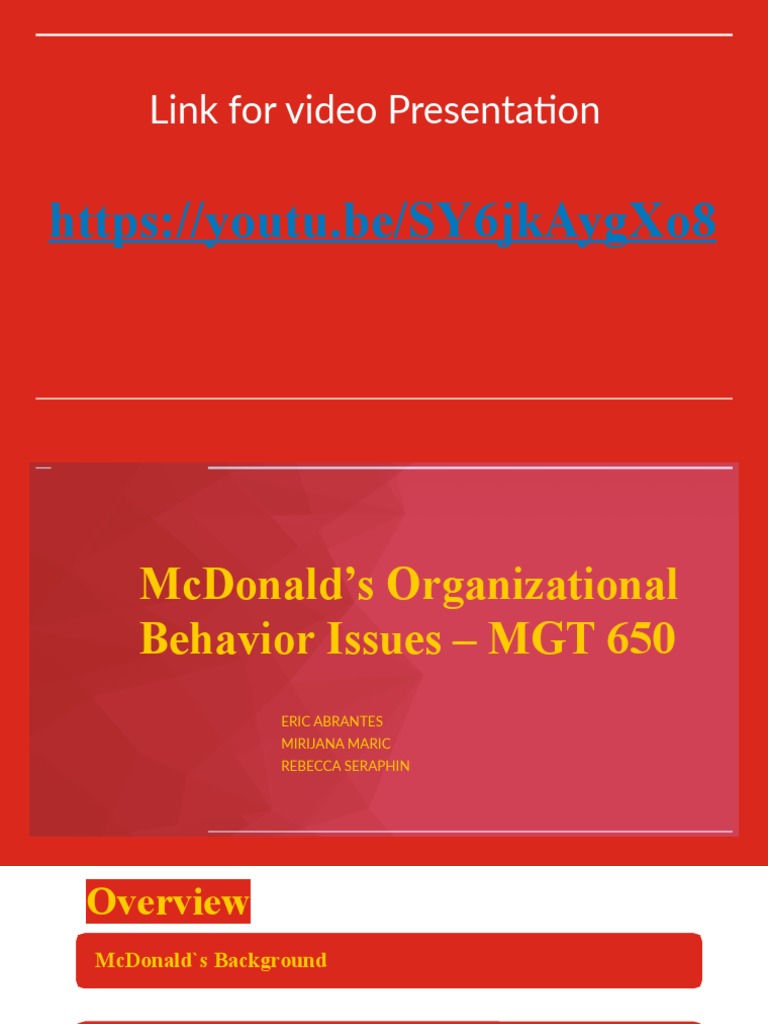 MC Donalds | PDF | Mc Donald's | Employment