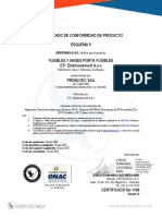 Certificado de conformidad fusibles y bases portafusibles