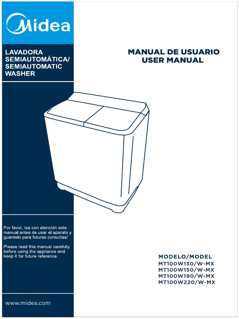User Manual MT100W17WCA CDR PDF Laundry Electrical Connector