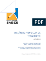 Act4 - Diseño de Propuesta de Transporte - Equipo - Jose Ricardo - Alejandro Ivan