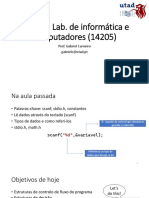 Lab. de informática - Estruturas de decisão e operadores