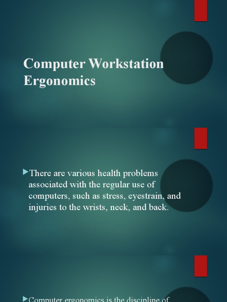 Computer Workstation Ergonomics Guidelines PDF Computer Keyboard