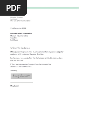 Proof of Residency Letter - Google Docs