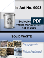 Ecological Solid Waste Management Act of 2000