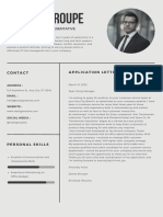 LightGray Minimalist Text Layout Customer Service Cover Letter