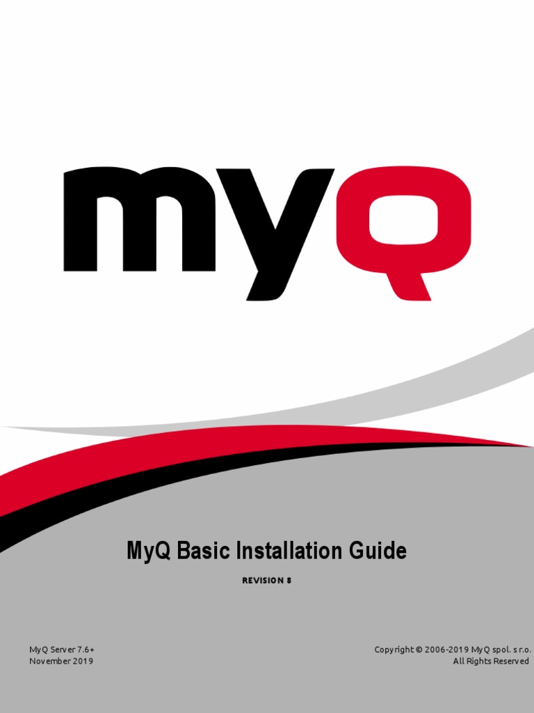 MyQ Basic Installation Guide en Rev8 PDF Networking & Web