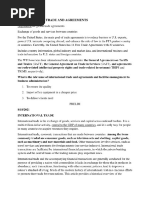 International Trade Finals Reviewer