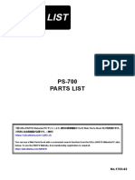 Juki Ps700 Parts Book