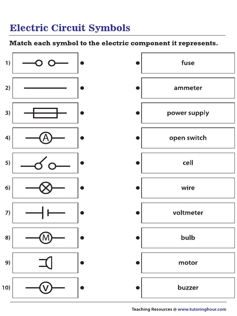 Electrical Symbols Match PDF