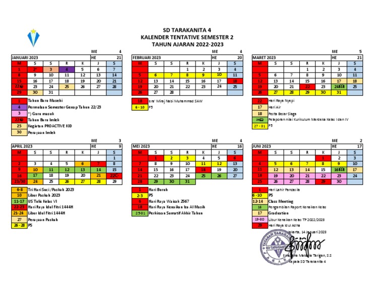 Kalender Akademik Kurikulum Merdeka | PDF