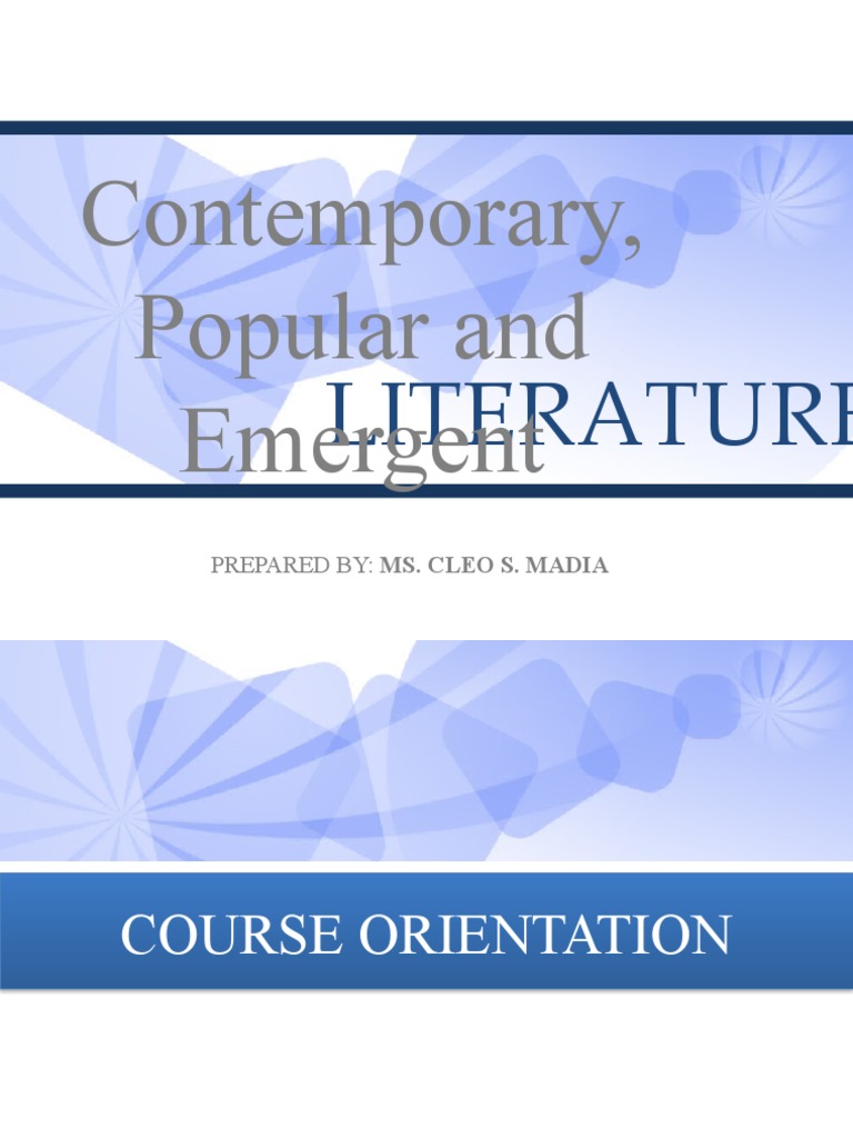 Understanding Contemporary Literature | PDF | Literary Modernism ...