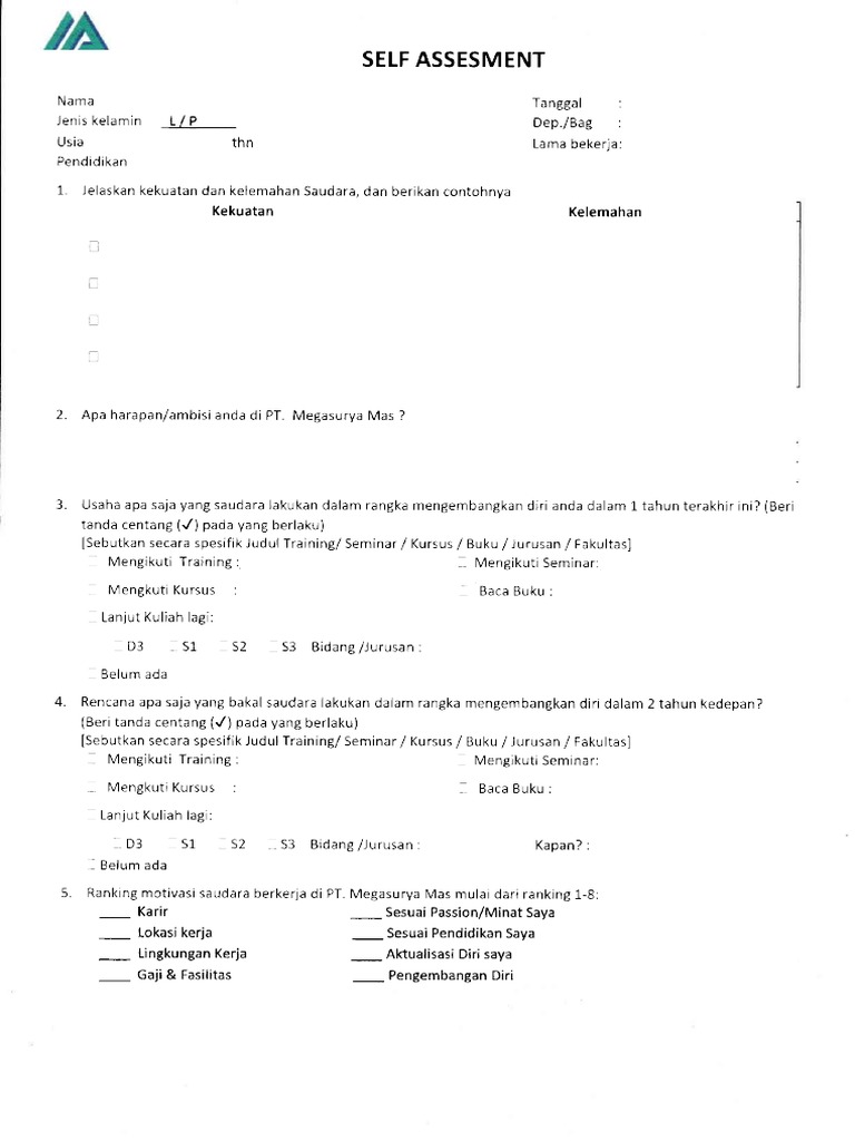 Self Assesment | PDF