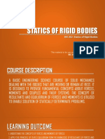 Statics of Rigid Bodies. 00. Course Outline