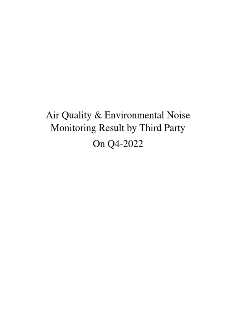 Air quality env noise monitoring result by third party pdf