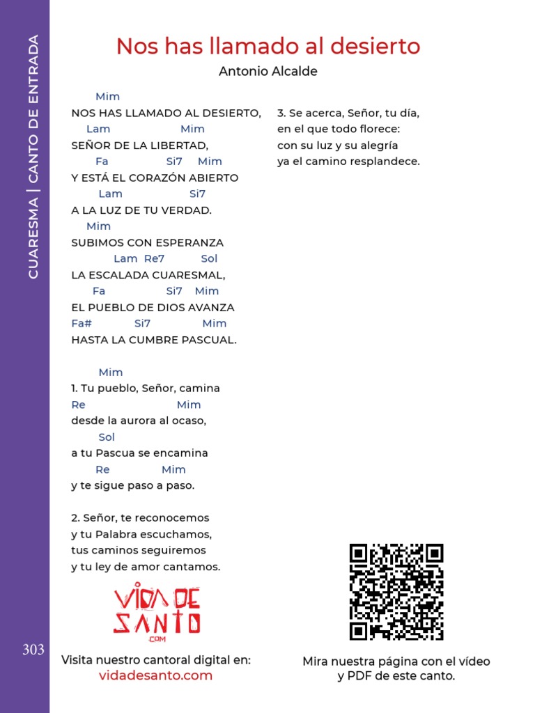 Nos Has Llamado Al Desierto Letra PDF PDF