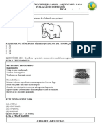 Avaliação de LP - 2º Ano