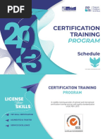 Certification Training Program Schedule 2023