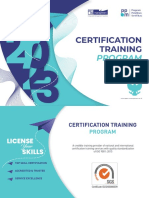 CERTIFICATION TRAINING PROGRAM SCHEDULE AND PRICING