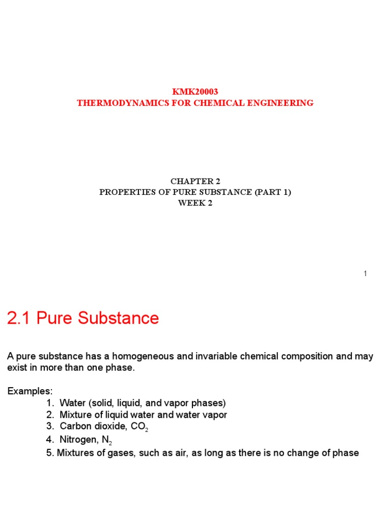Kmk20003 (Chapter 2) Week 2 | PDF | Phase (Matter) | Enthalpy