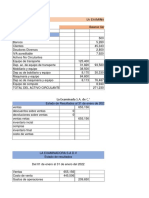 Ejercicio Balance Gral. La Examinada S, A de C.V