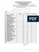 Daftar Hadir Pertemuan Rapat