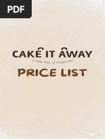 Pricelist Cake It Away