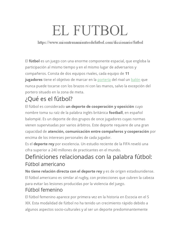 Historia y fútbol femenil en el deporte | PDF | Asociación de Futbol ...