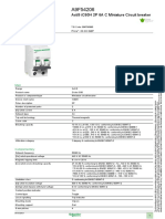 Product Data Sheet: Acti9 iC60H 2P 6A C Miniature Circuit Breaker