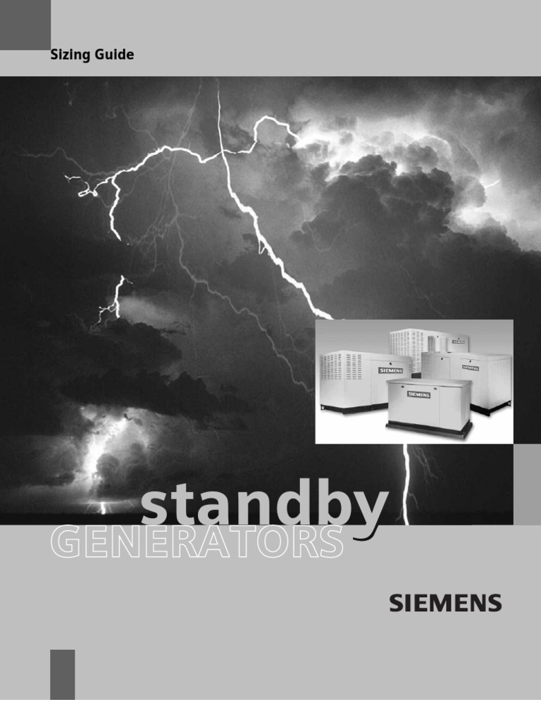 Gen Sizing Guide-Siemens | PDF | Electric Generator | Power Supply