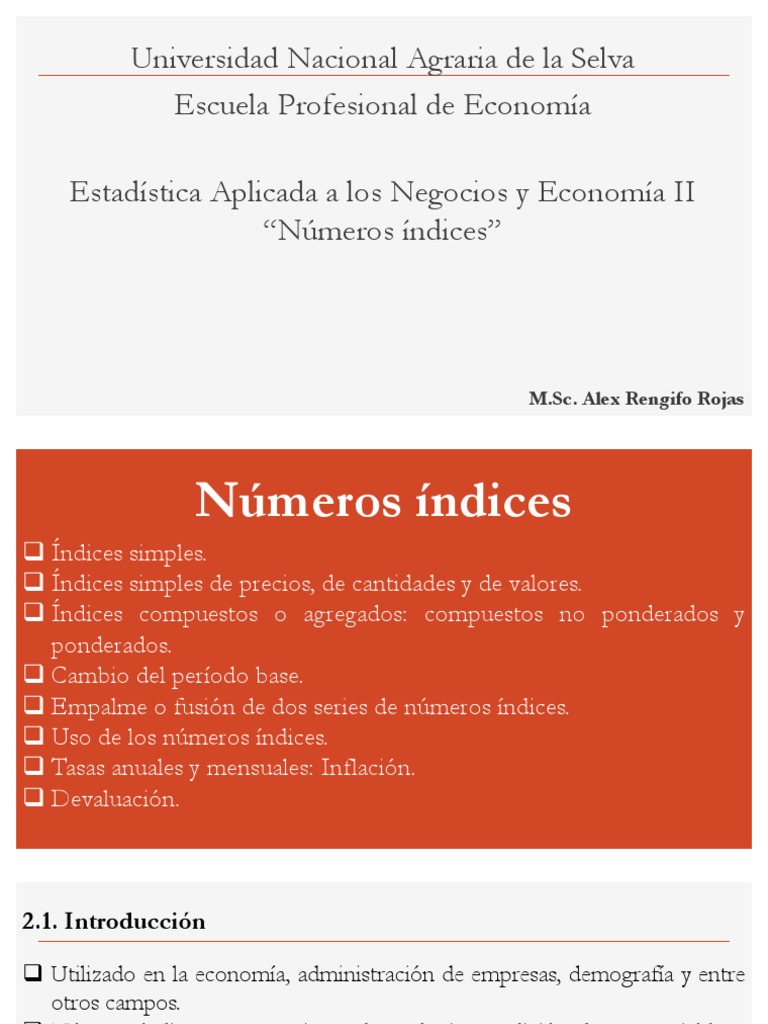 Números Índices en Economía y Negocios | PDF | Costo de la vida ...