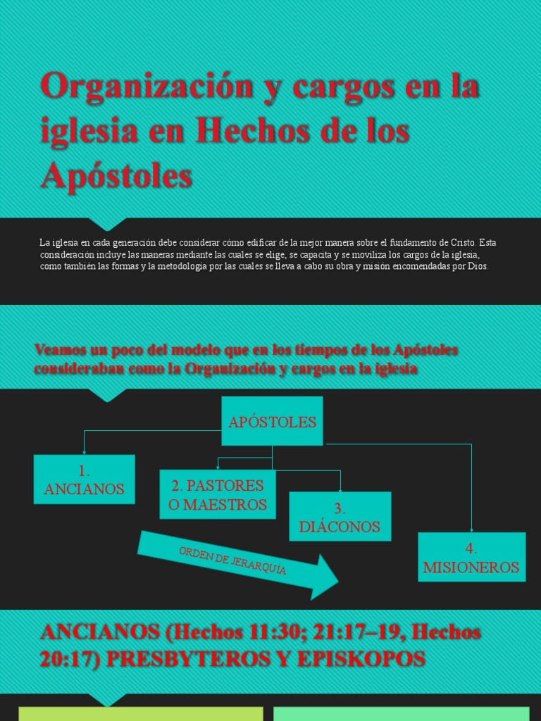 Cargos y organización en la iglesia evangélica | PDF | Iglesia Católica ...