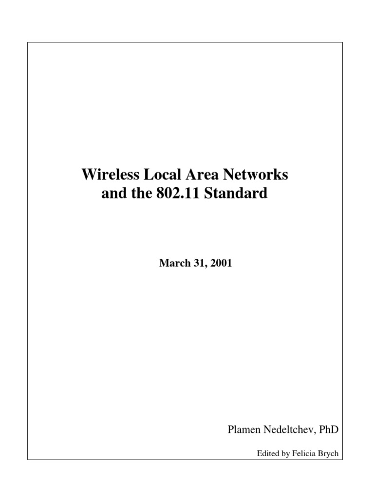 WLAN and 802.11 Standard | PDF | Wireless Lan | Ieee 802.11