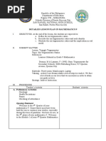 Detailed Lesson Plan in Mathematics 9: Opening Statement