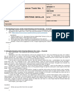 RAWS Written Performance Task No. 1 Template