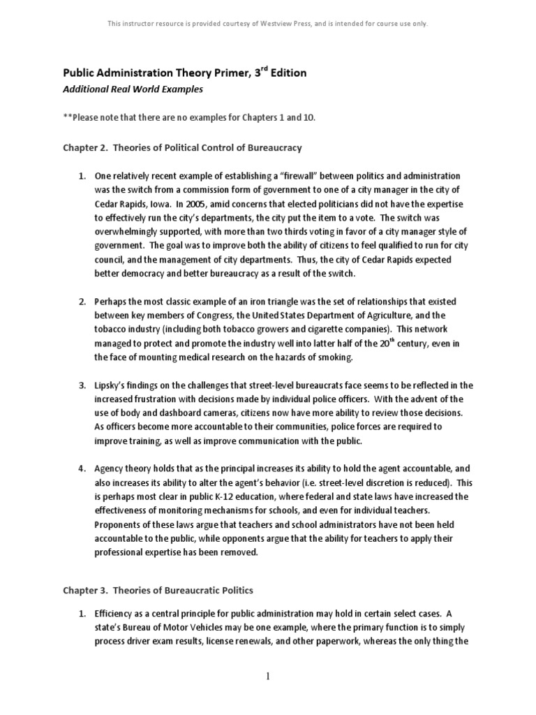 Public Administration Theory Primer Insights | PDF | Governance ...