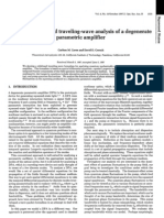 Parametric Amplifier: Quantum Wideband Traveling-Wave Analysis of A Degenerate