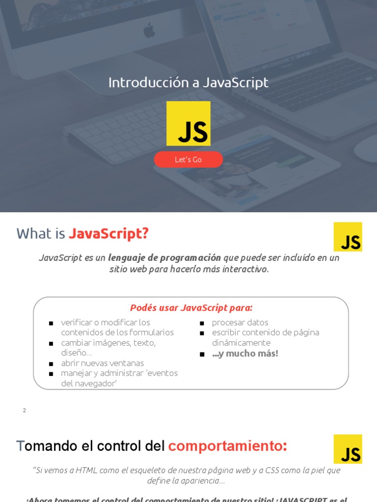 Introduccion A JavaScript | PDF | Script Java | Java (lenguaje de ...