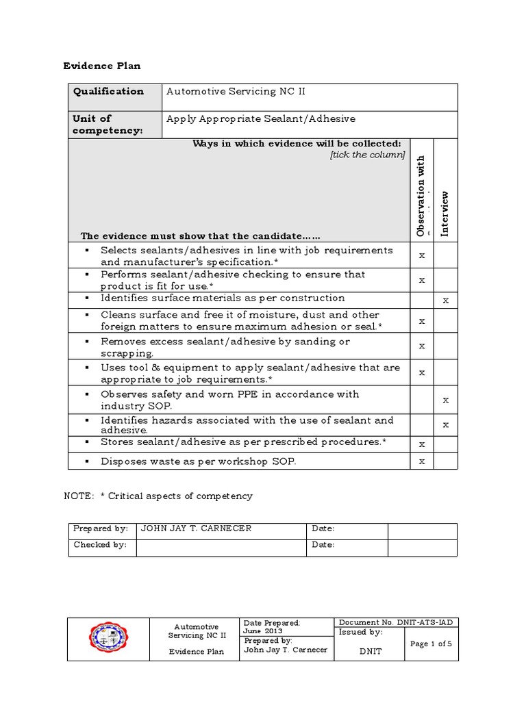 IAD Assessment for Automotive Sealants | PDF | Adhesive