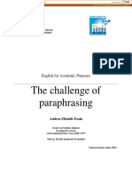 The Challenge of Paraphrasing: English For Academic Purposes